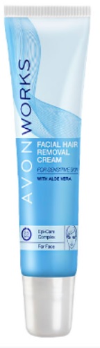 AVON WORKS depilačný krém Dokonalá hladkosť FACE fúzy ALOE SENSITIVE pokožka