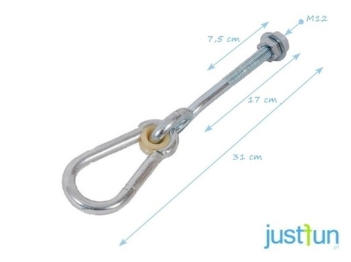 Držiak Hák Upevnenie Závesné hojdačky pre deti Sling A M12 160 mm