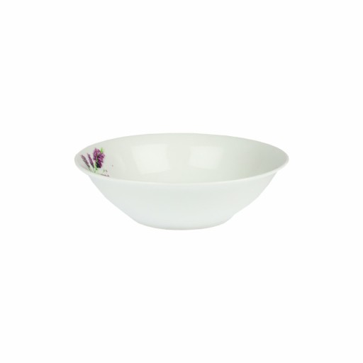 PORCELÁNOVÁ MISKA NA ŠALÁT BIELA MISKA 18cm LEVANDUĽOVÁ