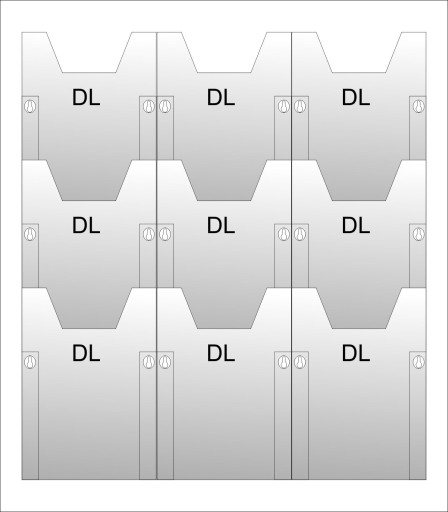 Vrecko na letáky a priečinky DL plexi, hrúbka 2 mm, kaskády