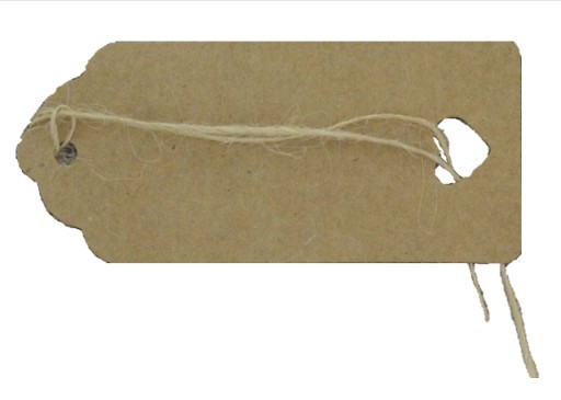 Štítky so šnúrkou 90 x 40 mm, béžové, 2 ks