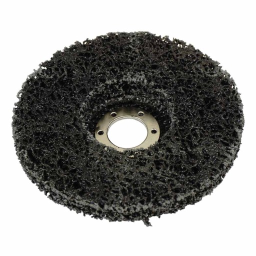 KOVOVÝ BRÚSNY KOTÚČ NETKANÁ LÁTKA NA ODSTRAŇOVANIE HRDZE ČERNÉ VLASY 125MM