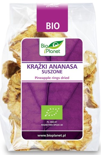 BIO SUŠENÉ ANANASOVÉ KRÚŽKY 100 G - BIO PLANET