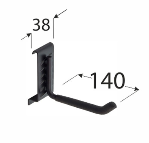 Jednoháčikový univerzálny držiak do suterénu 140 mm