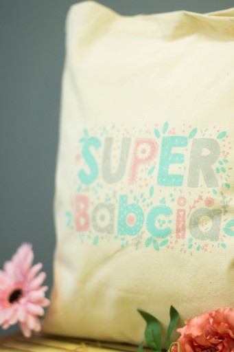 Bavlnená darčeková nákupná taška - Super Babička
