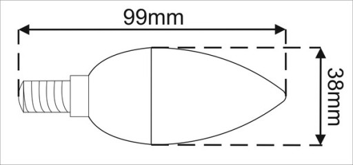 PREMIUM LED žiarovka E14 sviečková 4W NEUTRÁLNA