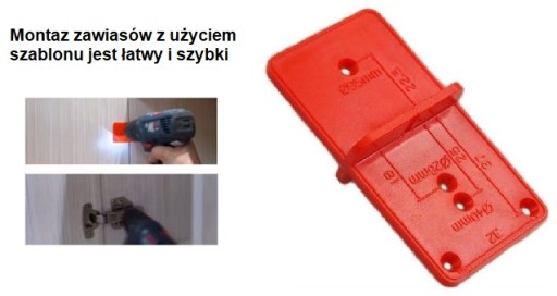 UNIVERZÁLNA ŠABLÓNA pre montáž pod nábytkové pánty