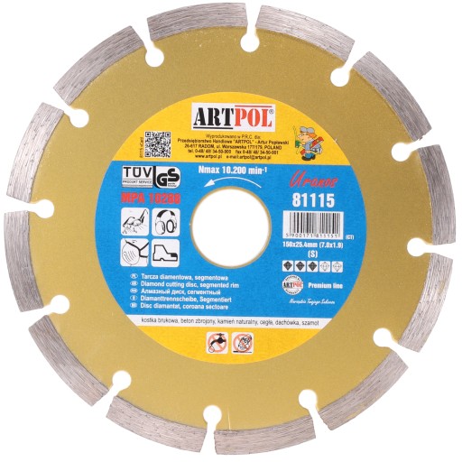 DIAMANTOVÝ DISK 115x22 NA BETÓNOVÉ DLAŽBY