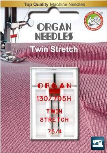 3150 - ORGAN TWIN STRETCH dvojitá ihla veľkosť 75/4