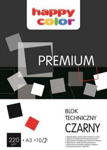 Technický blok A3 čierna Happy Color