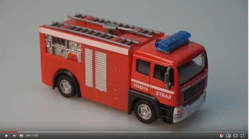 PÁNSKE KOVOVÉ HASIČSKÉ VOZIDLO LEKTOR ZVUKU PL