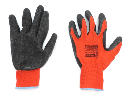 Verken Red Latexové rukavice veľkosť 9 - L 1 pár