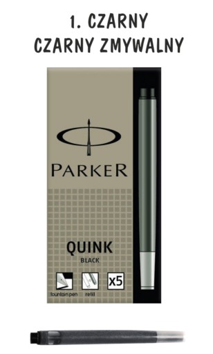 Dlhé náplne pre plniace perá Parker! GDYNIA