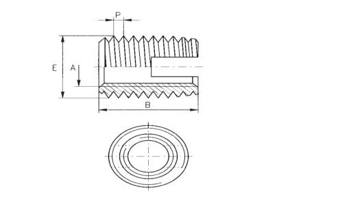 Objímka na opravu závitu M4 x 0,7 L=8mm, NEREZ