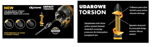 DEWALT NÁRAZOVÁ HROTU T27x25 / 5 ks. EXTRÉMNE KRÚZENIE NÁRAZOM