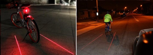 LASER LED zadné svetlo na bicykel UFO zadný bicykel