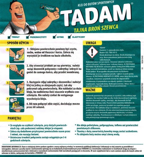G12-77 TADAM UNIVERZÁLNE LEPIDLO NA OBUV, KOŽA, LÁTKA