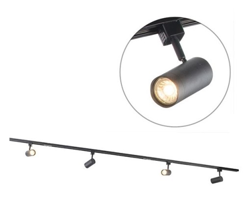 LED koľajnicové bodové svietidlo pre žiarovku GU10