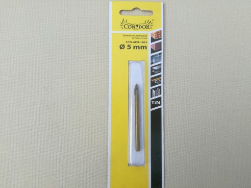 VŔTAČKA NA KERAMIKA, SKLO, POGREEN, CÍNOVÝ POVLAK 5mm