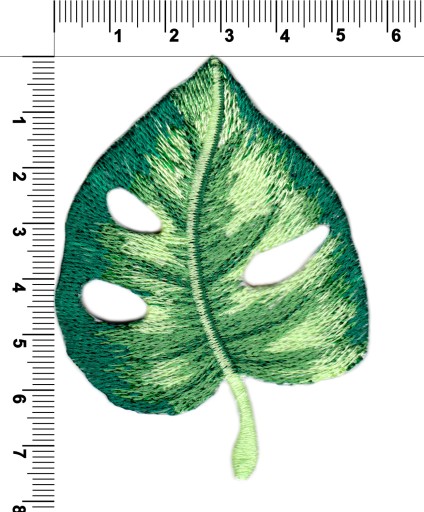 Nášivka, zelené nášivky TERMO Monstera