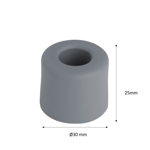 Biela zarážka dverí, prémiová kvalita 25 mm
