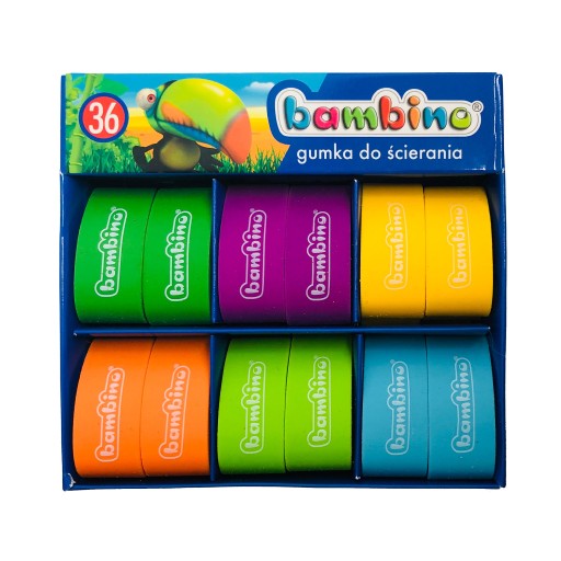 BAMBINO GUMA NA VYMAZANIE, MÄKKÉ, FAREBNÉ
