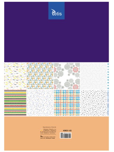 KREATÍVNY PAPIER 420X295 SADA ČÍSLO 02 TETIS