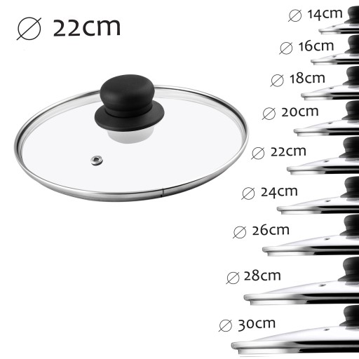 TEPLOTOLNÁ SKLENENÁ KRVÍČKA NA HRNEC 22CM