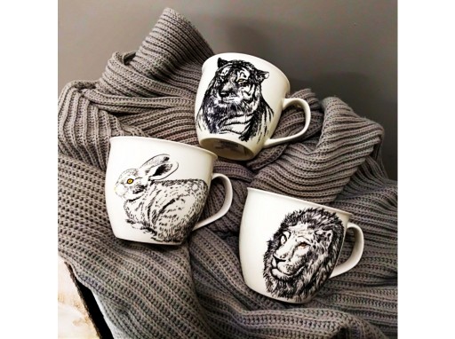 Lion Wild porcelánový hrnček 550 ml AMBITION