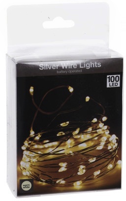 Svetlá na prvé sväté prijímanie, žiariaca girlanda 100LED TEPLÁ