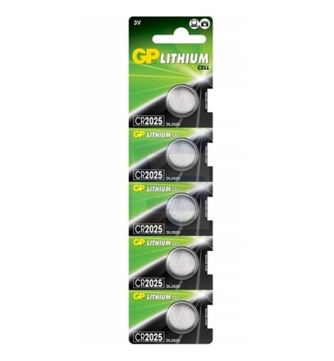 5x GP CR2025 3V LiMnO2 160mAh gombíková lítiová batéria