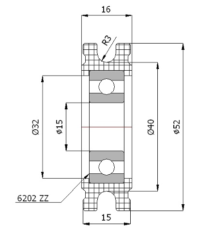 fi 52 VALEC PRE LINKU 6 S UPEVŇOVANÍM VALCE