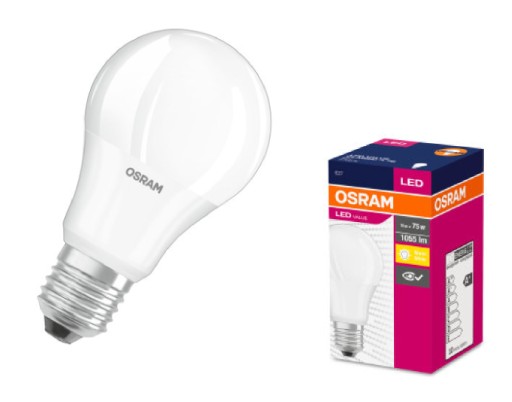 Osram LED žiarovka E27 A60 10W=75W 1055lm 2700K