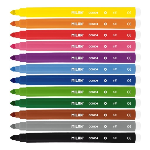 Fixky MILAN CONIC 631, 12 farieb v karte.