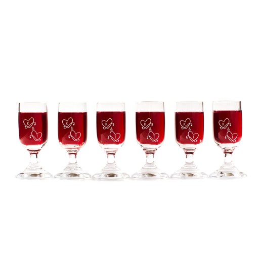 GLASS gravírované poháre na vodku, 20 ml