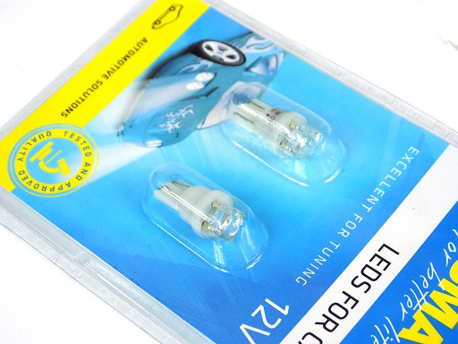 Bosma žiarovka 12V 1xLed T10 biela 6000K Diamond 2 kusy