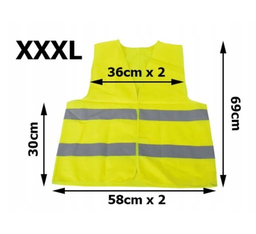 #572 REFLEXNÁ VESTA ŽLTÁ XXXL
