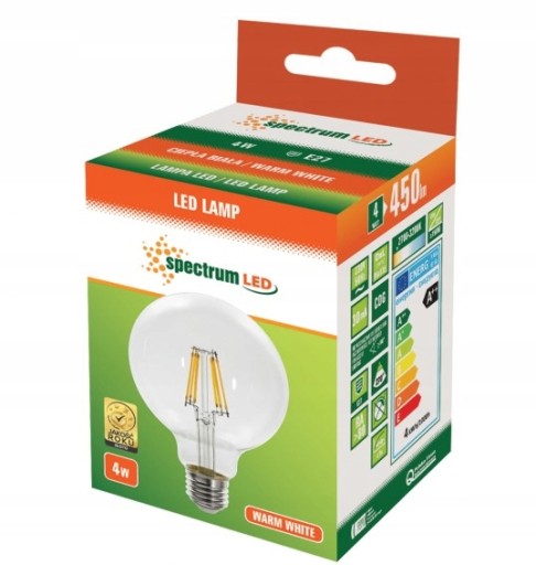 LED TEPLÁ ŽIAROVKA E-27 230V 4W VEĽKÁ GUĽ