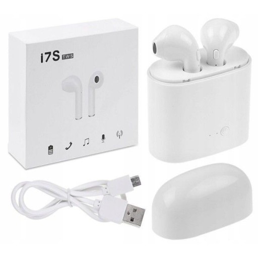 BEZDRÔTOVÉ SLÚCHADLÁ BT i7s TWS SO ŠPORTOVÝM MIKROFÓNOM POWERBANK