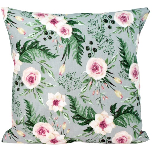 Bunda obliečka na vankúš 45x45 Flowers Sivé ruže