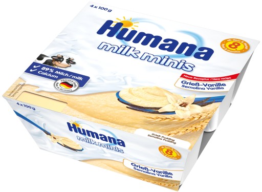 HUMANA MLIEČNY DEZERT PO 8 MESIACOCH VANILKOVÝ GREAT 4x100G
