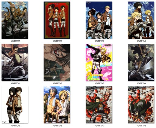A3 Plagát Manga Anime Attack on Titan VEĽKÝ VÝBER