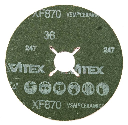 Vláknový kotúč VSM na nehrdzavejúcu oceľ a kovy XF870 P36 Ceramic