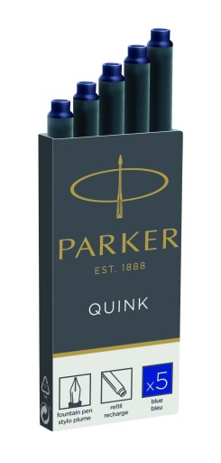 Modré perá, 5 ks PARKER spie