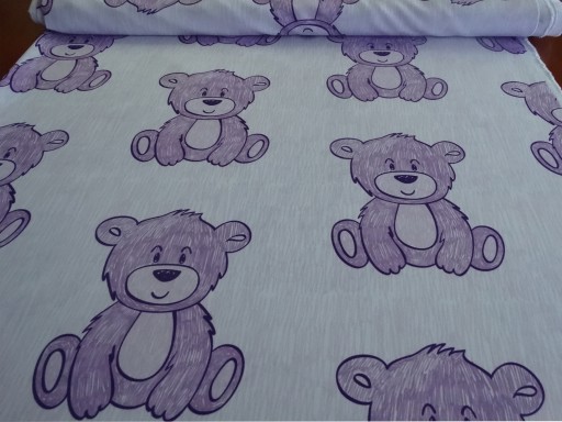MG záves LÁTKA BEARS fialová 8132 PROMOTION
