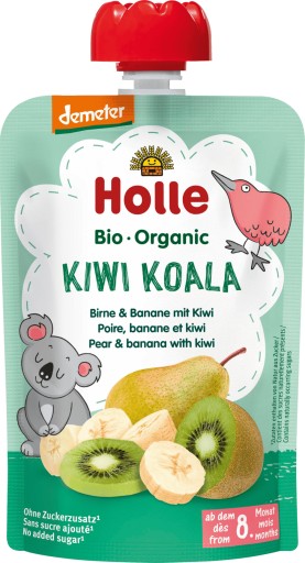 HOLLE BIO KIWI MUSSE KOALA HRUŠKA BANÁN KIWI ŠPALOVÁ
