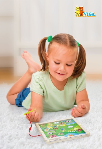 Viga Baby's First Drevené auto puzzle