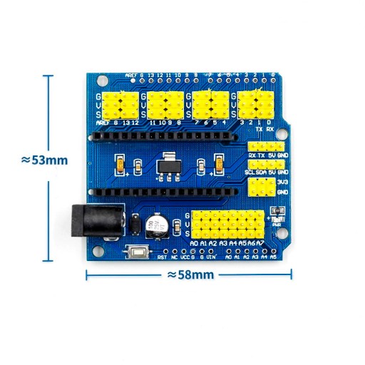 I/O štít pre nano prototypovú dosku