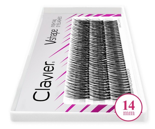 CLAVIER Vshape lastovičie mihalnice 14mm