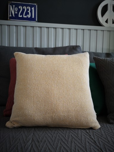 Karen dekoračná obliečka na vankúš 40x40 jasiek 100% bavlna boho do obývačky horčicová
